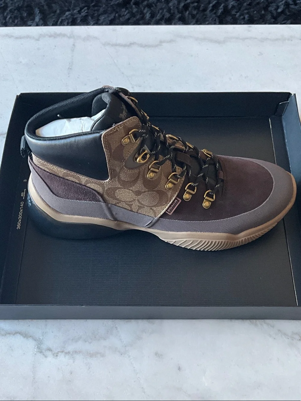 NWT Coach Citysole Hiker Boots - Khaki & Mahogany